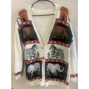 Vintage African Embroidered Cardigan